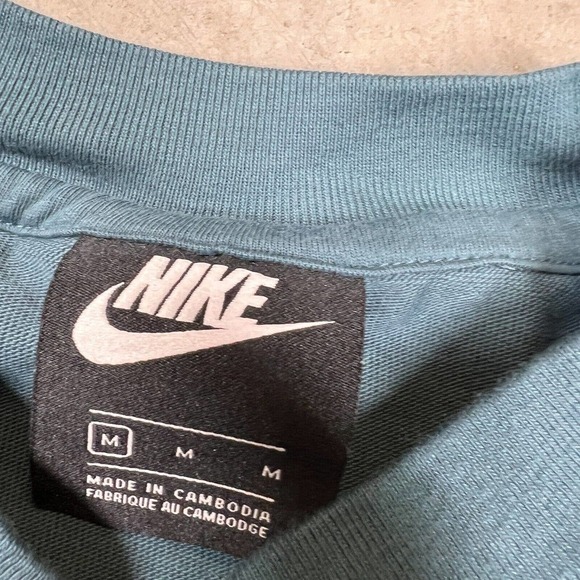 Nike Womens Sleeveless Tank Top Tunic Shirt Jersey Heavy Knit Medium Blue - Picture 4 of 8